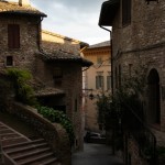 Winding streets in Assisi
