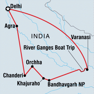 India trip notes map