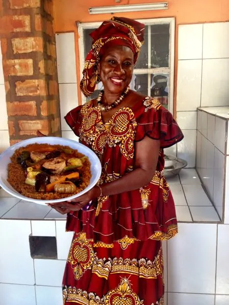 Fish Benachin. Cooking with Ida in The Gambia