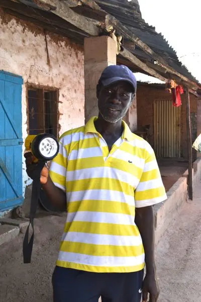 Solar powered torches in The Gambia