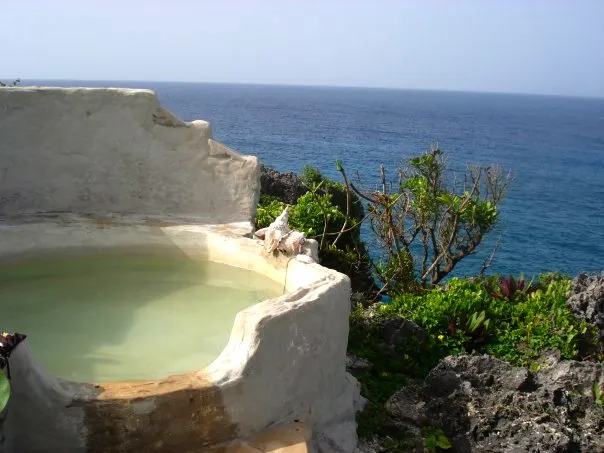 Our cliff-top bath