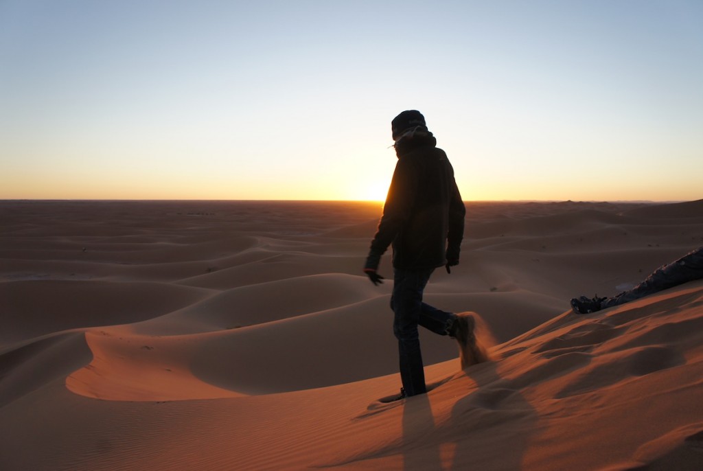 camping in the Sahara desert
