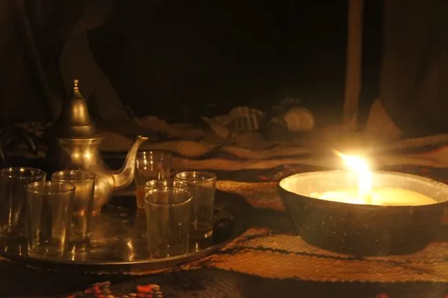 Camping in the Sahara Desert