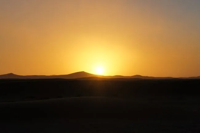 Sunset in the Sahara