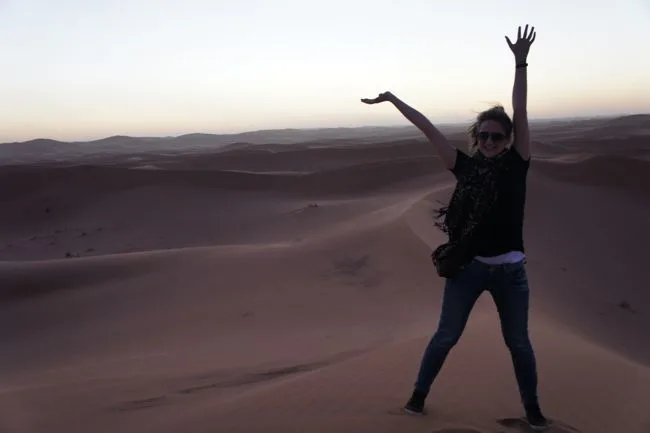 Happy to be in the Sahara