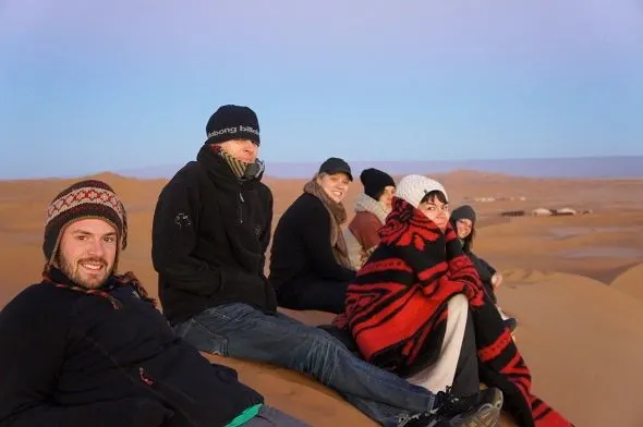 watching the sun rise in the sahara