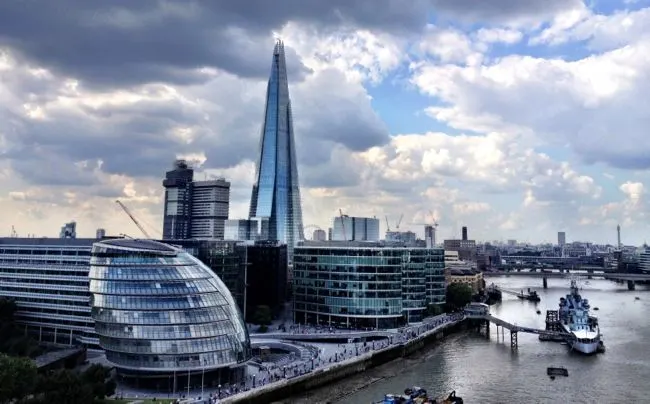 view from Tower Bridge