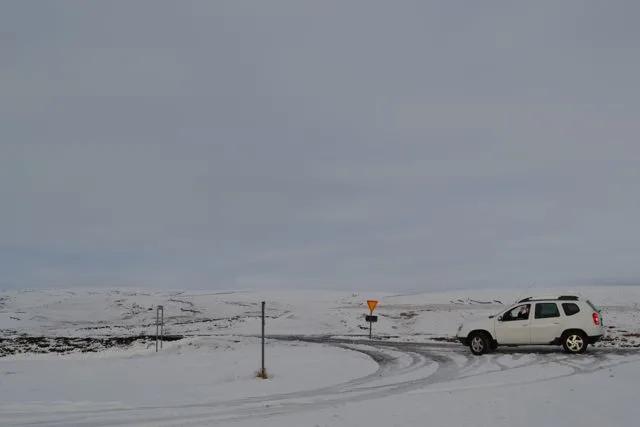 Blue Care Hire Iceland in the snow