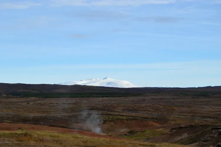 Scenery near Geysir in Iceland