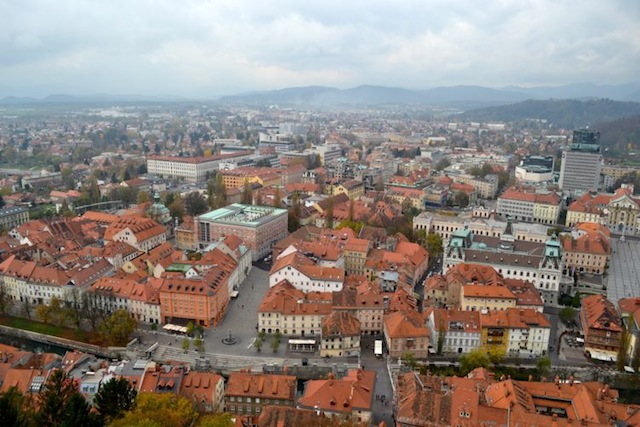 Views from the castle tower in Ljubljana
