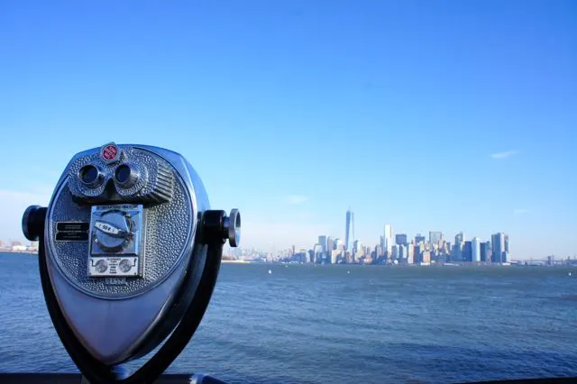 Views to NYC from Liberty Island