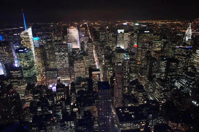 views from the Empire State At night