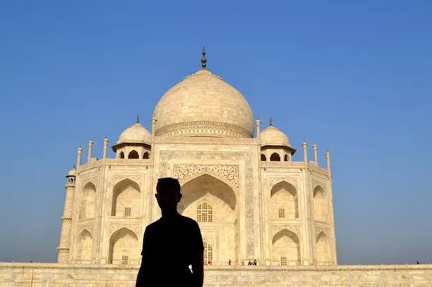 Man outside the Taj Mahal