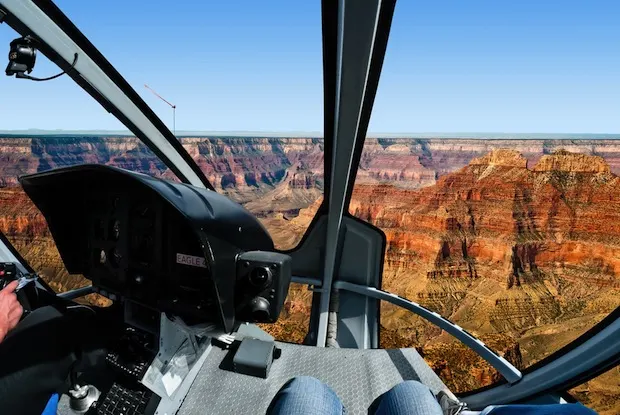 Helicopter over the Grand Canyon