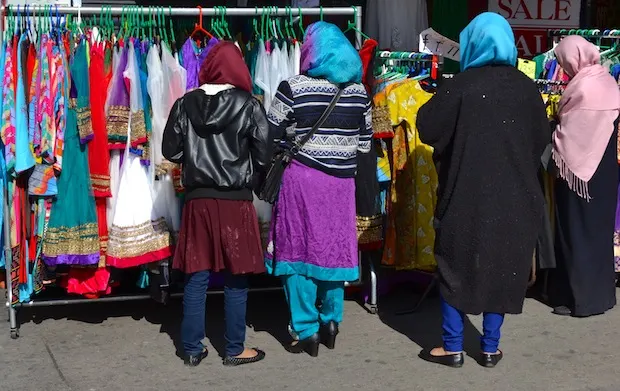 Ladies shopping on Brick Lane