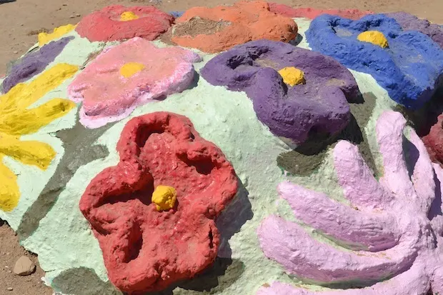 Painted flowers Salvation Mountain