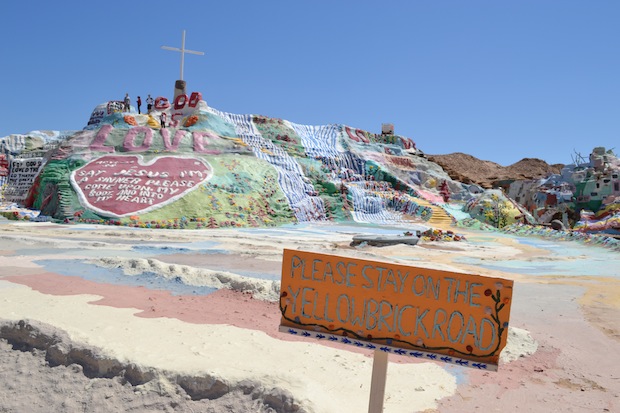 Please stay on the yellow brick road | Salvation Mountain