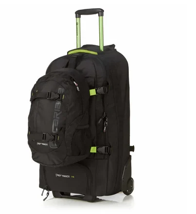 Caribee- 5752 Global Explorer 125lt wheeled duffle - Black-Yellow | Bags To  Go