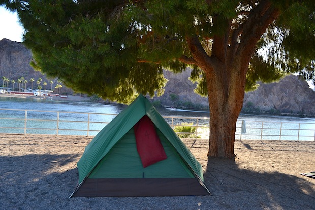 The perfect camping spot at Lake Havasu, Arizona