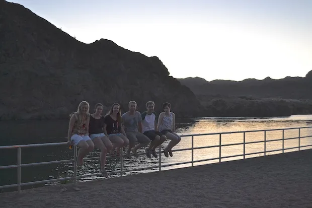 Trek America group at Lake Havasu