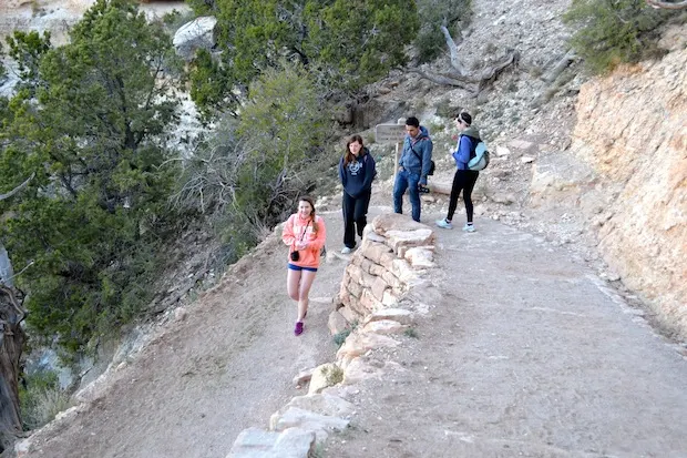 Hiking in the grand canyon