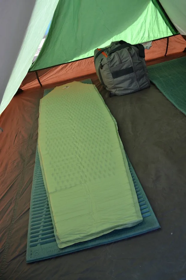 Inside a Trek America tent