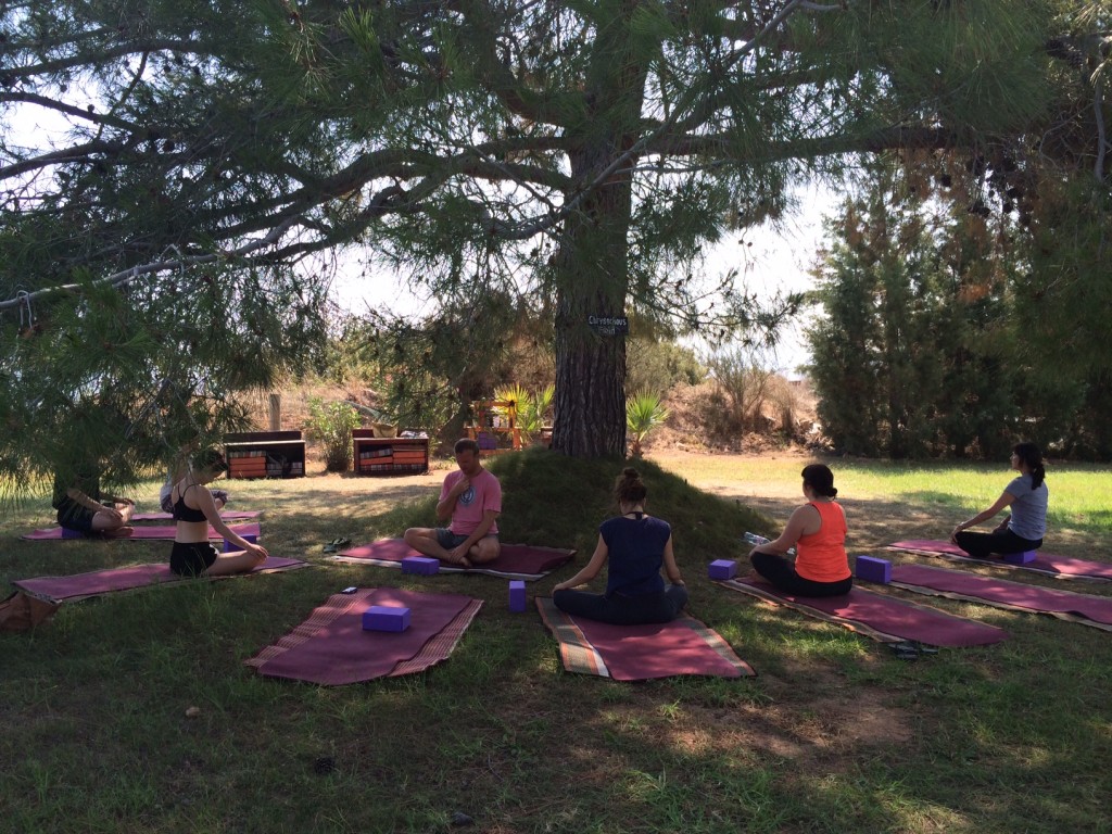 Outdoor yoga in cyprus