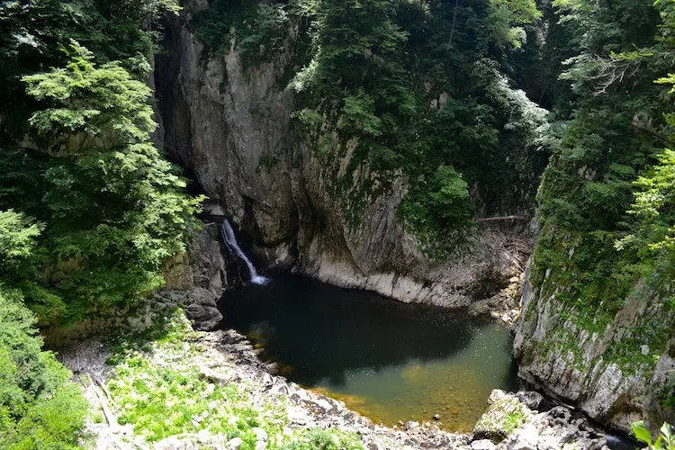 Waterfall near Skocjan Caves in Slovenia