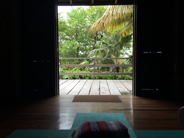 Yoga at Jungle Bay Dominica.