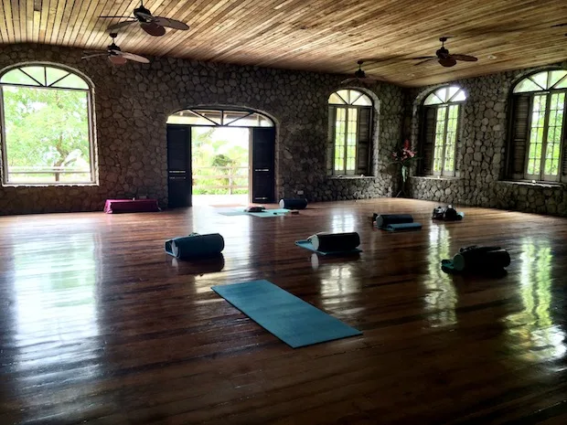 Yoga studio at Jungle Bay Dominica.