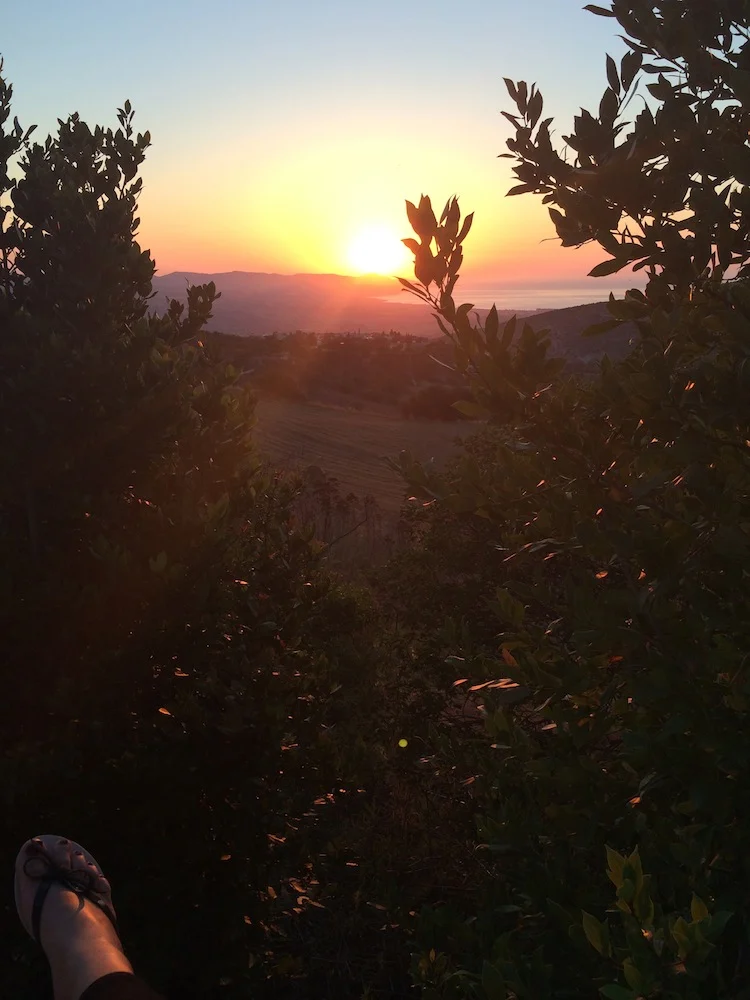 Bright sunset in Cyprus