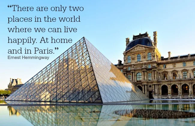 Ernest Hemmingway quote from Paris