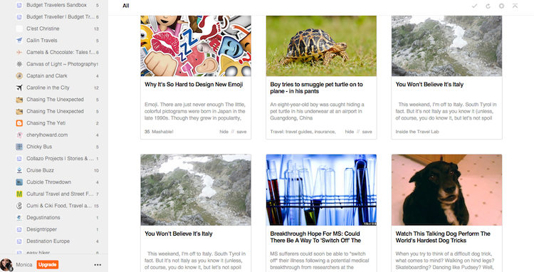 How to follow blogs | Feedly