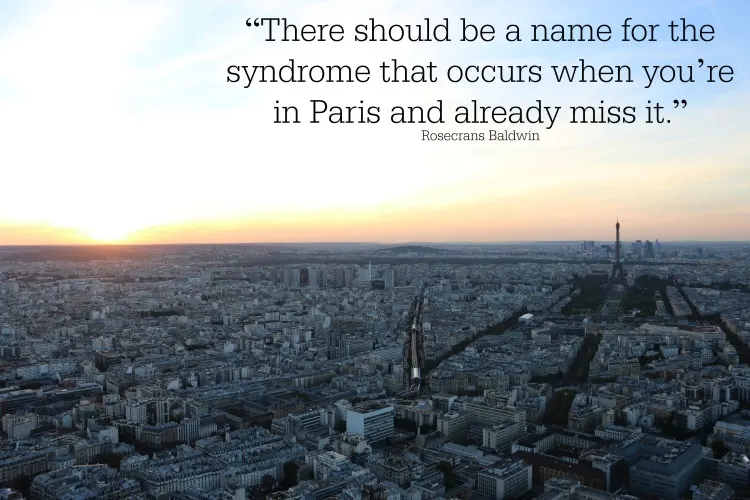 Rosecrans Baldwin quote about Paris