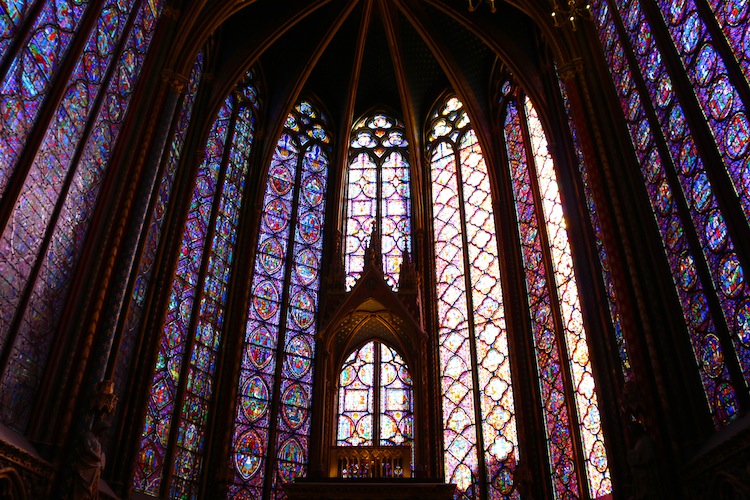 Stained glass inside Le Sainte-Chapelle