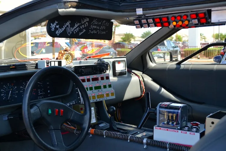 back to the future delorean interior