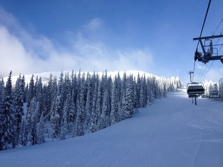 Skiing at Sun Peaks in Canada