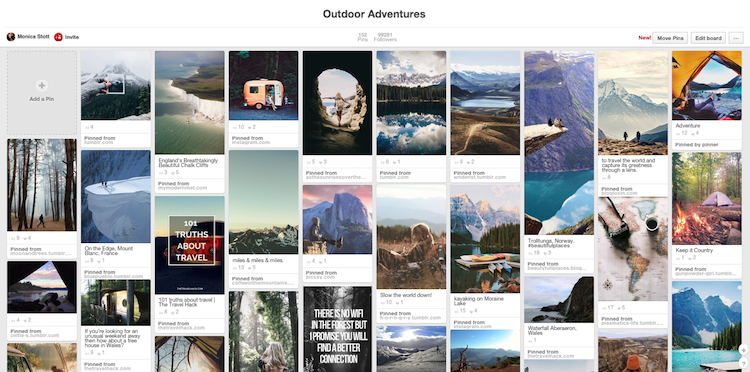 Using Pinterest to chose your travel destinations