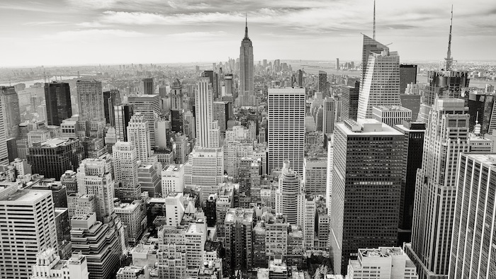 New York City in black and white