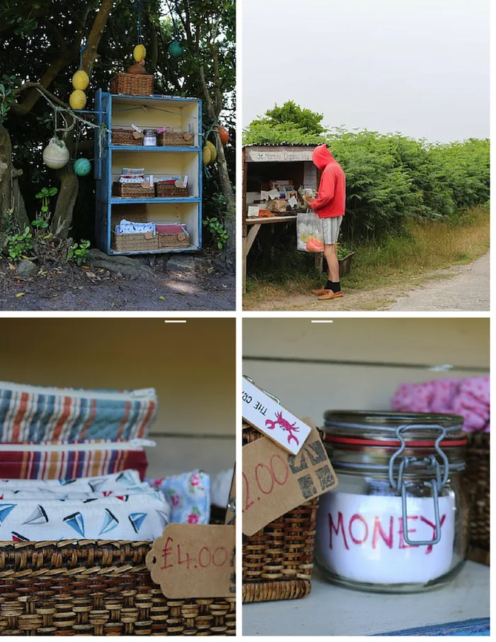 Honesty stalls on the Isles of Scilly