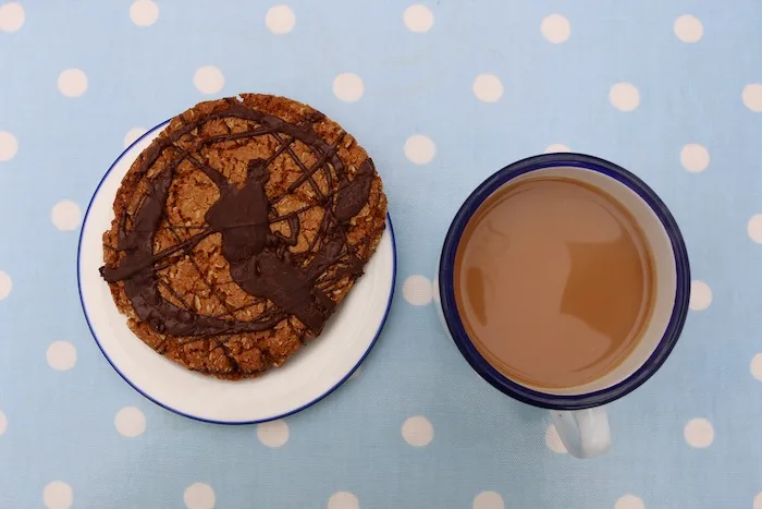 Pint of tea and a giant cookie