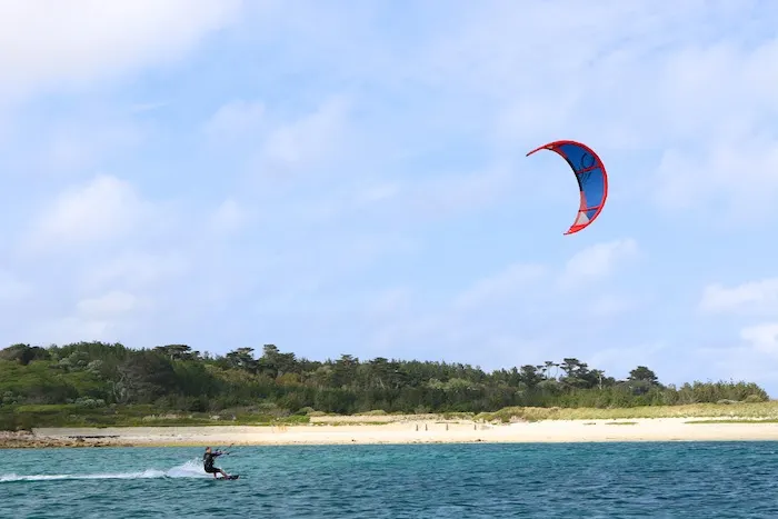 Kite surfing on the Scilly Isles