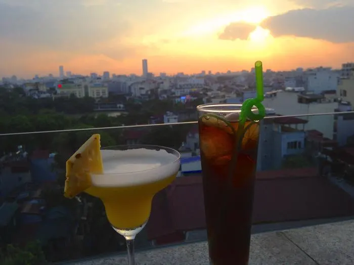 sunset cocktails hanoi