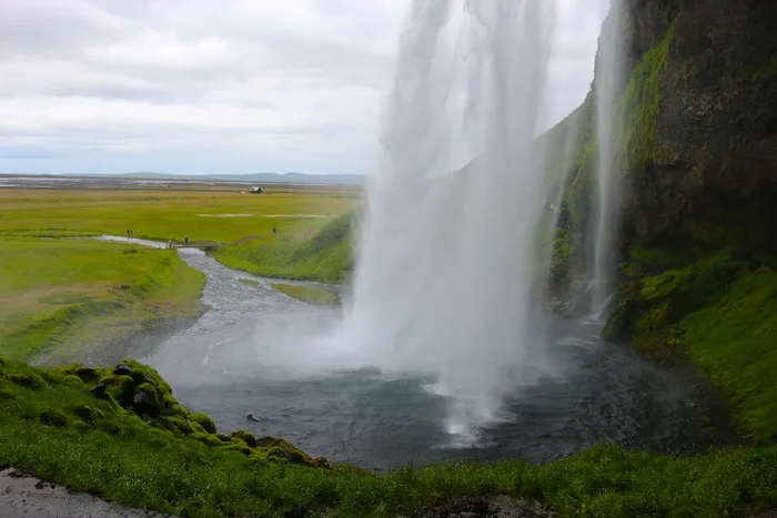 Behind Seljalandfoss Waterfall