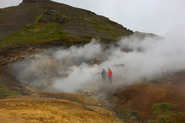 Billowing steam in Iceland