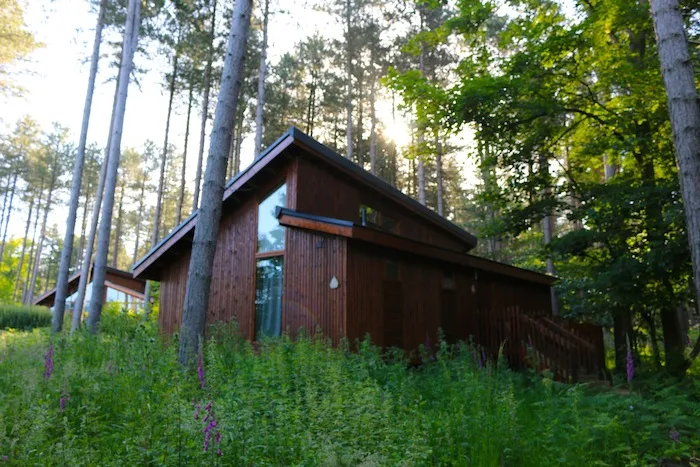 Sherwood forest log store cabins dog friendly