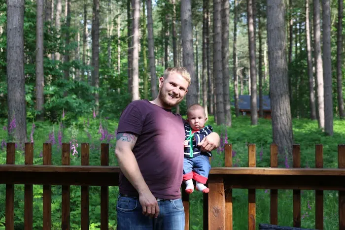 Forest Holidays Silver Birch Cabin veranda