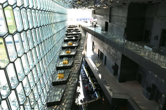 Harpa Concert Hall from the top inside