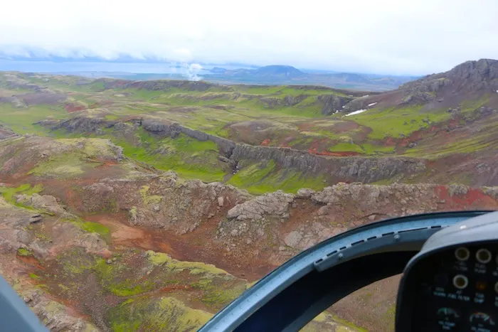 Helicopter ride in Iceland