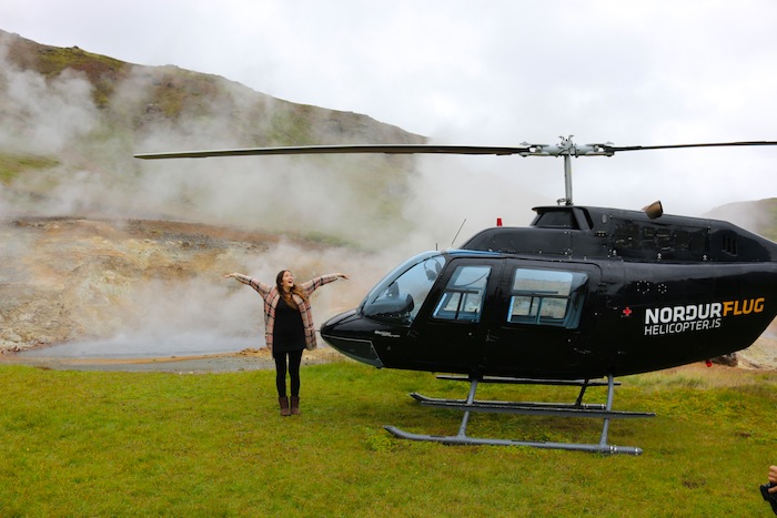The Travel Hack helicopter ride in Iceland
